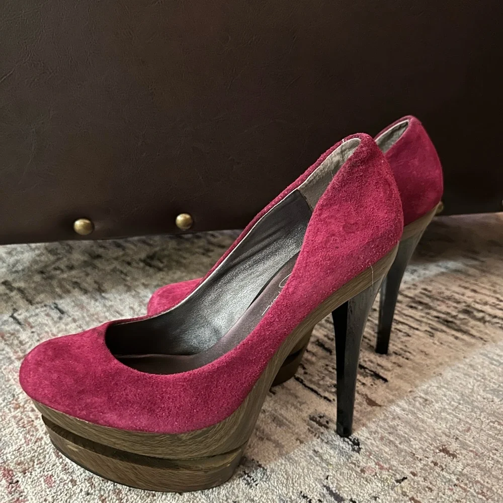 🎊2X HP🎉 Jessica Simpson “Colie” Suede Platform Heels - Picture 4 of 5